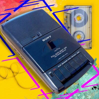 Sony Cassette-Corder Recorder TCM-929 Tape Player Works Perfect Battery Portable