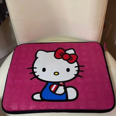 Hello Kitty Pink/Black/White Padded Laptop/Tablet Case