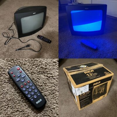 RCA 13” Color TV W/ REMOTE & Original Box Tested and Cleaned