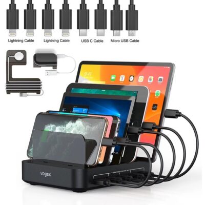Charging Station, 50W 10A 5-Port USB Charging Station for Multiple Device