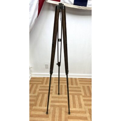 Vintage WOOD TRIPOD rustic decor transit light stand survey industrial decor 5′