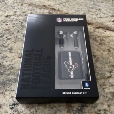 Blue Tooth, True Wireless Earbuds with Charging Case “Houston Texans”