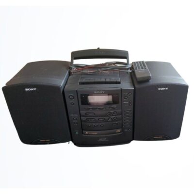 Sony CFD-626 Vtg 90’s Ghetto Blaster Bookshelf Boombox Remote 6 CD Changer Tape