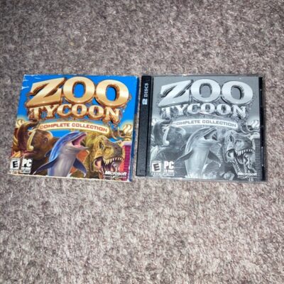 Zoo Tycoon Complete Collection PC 2003 Computer CD ROM Tested Works 2 Discs EUC!