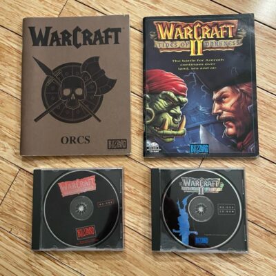 Lot of Warcraft II + Orcs CD-Rom + Manuals retro PC games