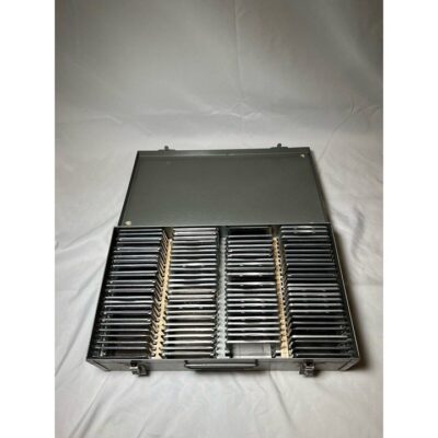 Lot of Glass Slides with Case 1950s Metal Mounts Family Photos