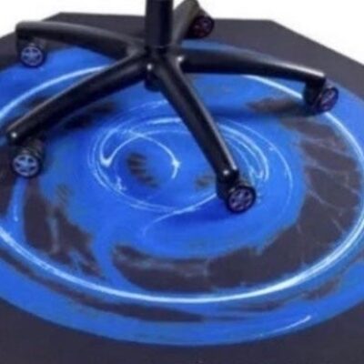 Homeck Gaming chair mat blue.