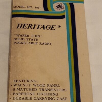 Vintage Heritage Wafer Thin Solid State Transistor 1950’s AM Radio NIB