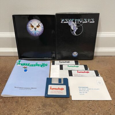 Vintage 1991 LEMMINGS PC Floppy Disc Game IBM Amiga Psygnosis COMPLETE IN BOX