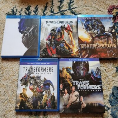 Transformers complete movies 1 to 5. Steelbook special edition  blu-ray, DVD dig