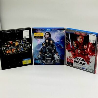 Star Wars The Force Awakens, Star Wars the Last Jedi & Star Wars Rogue1 /blu-ray