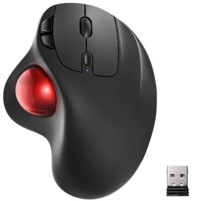 Nulea M501 Wireless Trackball Mouse, Rechargeable Ergonomic, Easy Thumb Control