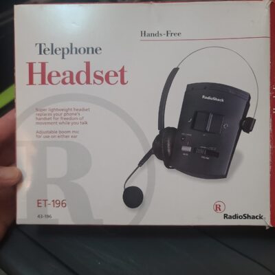 Radio shack 43-196 telephone headset hands-free ET-196 lightweight