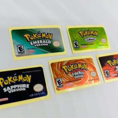 Pokemon GBA Replacement Sticker Gameboy Advance Label Sapphire, Emerald, Ruby…