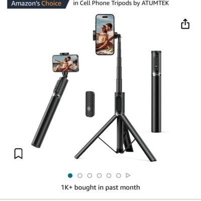 New selfie, stick tripod with wireless remote