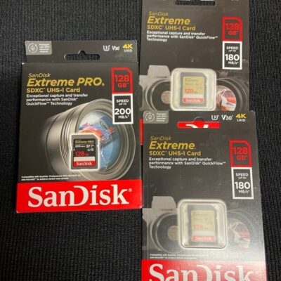 3 lots of SanDisk extreme memory card