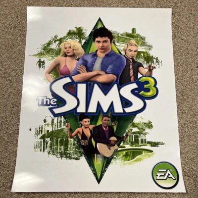 The Sims 3 Promo Poster Plastic 36×30 Toys R Us Promo RARE