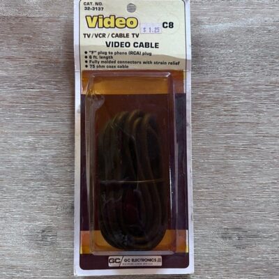 Vintage GC Electronics Video TV VCR CABLE TV Video Cable 6 Ft Length C8 NEW