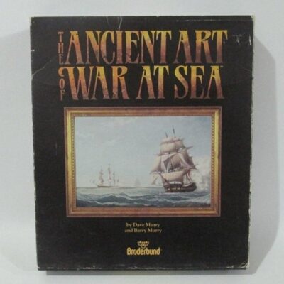 Vintage Broderbund Computer Game Ancient Art Of War At Sea Floppy Disk 1987