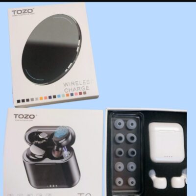 TOZO T6 True Wireless Earbuds Bluetooth 5.3 and TOZO W1 Wireless Charging pad