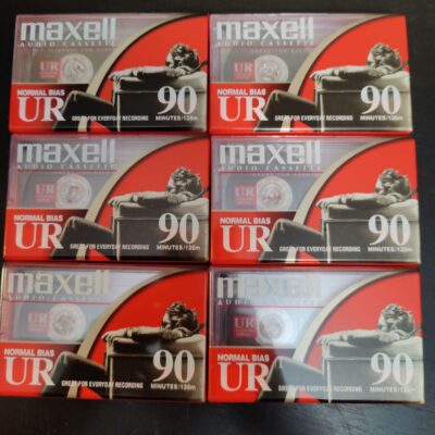 Maxell UR-90 Audio Cassette- lot of 6