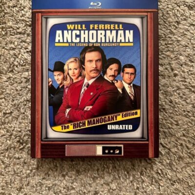 Anchorman The Rich Mahogany Edition 2 Disc Blu-Ray with New SEALED Trading Cards