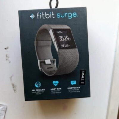 Fitbit Surge small Black GPS HR Heart Rate Sleep Activity Fitness Tracker Watch.