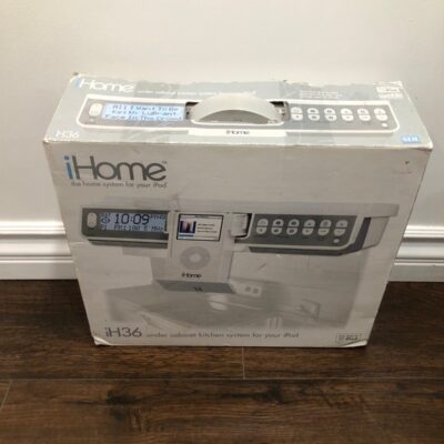 New IHOME IH36 UNDER COUNTER FM RADIO / TV / WEATHER BAND WITH IPOD DOCK