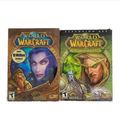 Lot of 2 World Of Warcraft & The Burning Crusade Expansion Set PC Games Complete