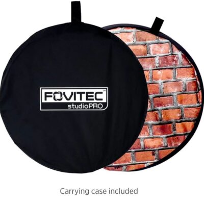 Fovitec Reversible Blue and Red Brick Double-Sided Muslin Pop-Up Backdrop 5’x6.5