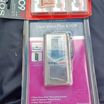 Sony M-570V Microcassette Recorder Clear Voice Plus & VOR — Sealed NIB!