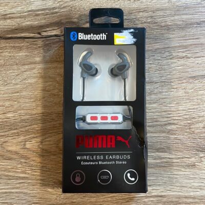 Puma Black & Grey Wireless Bluetooth Earbuds NWT