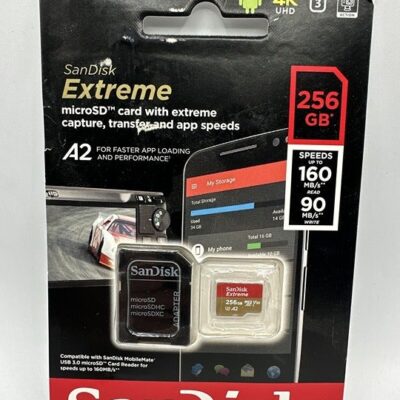 Sandisk SDSQXA1-256G-AN6MA Extreme Microsdxc Memory Card 256gb Uhs-i 4k Class 10