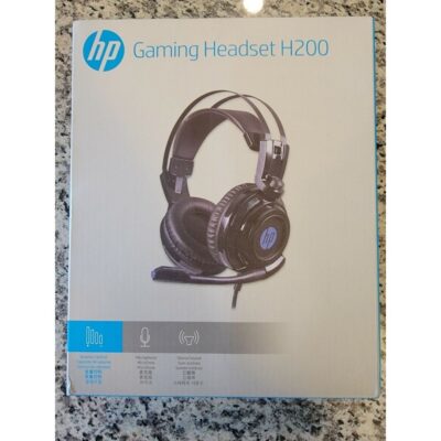 HP Gaming Headset H200 High Quality Stereo Sound W Mic Volume Control-Black