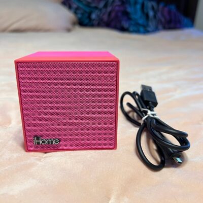 iHome Bluetooth Rechargeable Mini Speaker Cube Pink