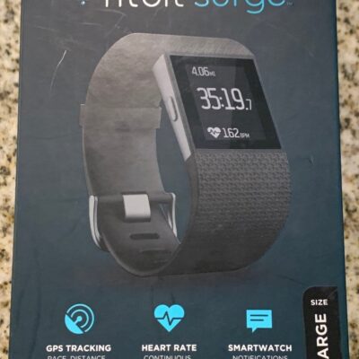 Fitbit Surge Wristband Activity Tracker, Large – Black