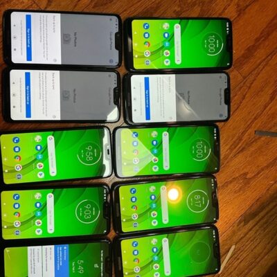 Lot of 10 Motorola Moto G7 Power 32GB Blue XT1955-5 (Unlocked) GSM World Phone J