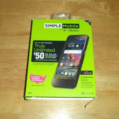 ZTE ZFive 2 LTE Simple Mobile T-Mobile Prepaid Smart Cell Phone NEW IN OPEN BOX