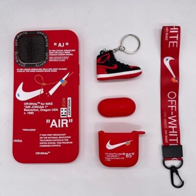 iPhone 11 Pro  with 1/2  airpods case + lanyard and sneakers keychain