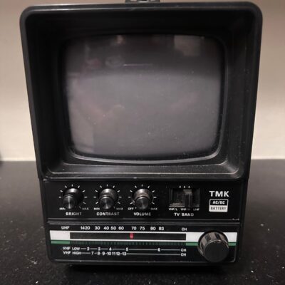 TMK Model 700 Vintage Portable UHF / VHF TV B&W Television