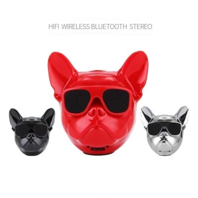 RED Mini Bluetooth French Bull Dog Speaker