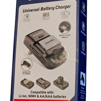 New DigiPower Universal Battery Charger Li-Ion NiMH AA AAA JVC Canon Nikon Sony