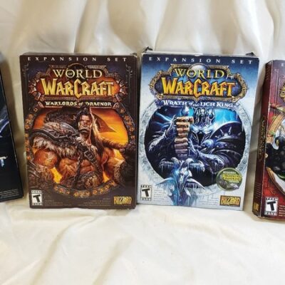 Lot of 4 Blizzard PC Games World of Warcraft and Starcraft, Warlords of Draenor