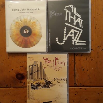 Criterion blurays All That Jazz, Fear & Loathing…, Being John Malkovich