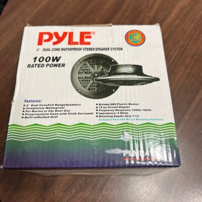 Pyle PLMR41B 4″ Dual Cone Waterproof Boat Stereo Speaker System