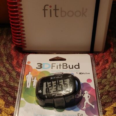 3DFitBud Simple Step Counter Walking 3D Pedometer A420S with Fit Book