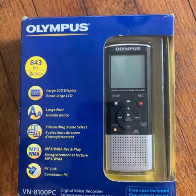 Olympus VN-8100PC (2GB, 843 Hours) Handheld USB Digital Voice Recorder Open Box